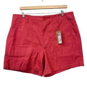 Eddie Bauer Wmns NWT Pink Utility Canvas Hiking Summer Casual Shorts Plus Sz 16